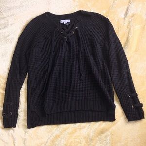 Black knitted sweater